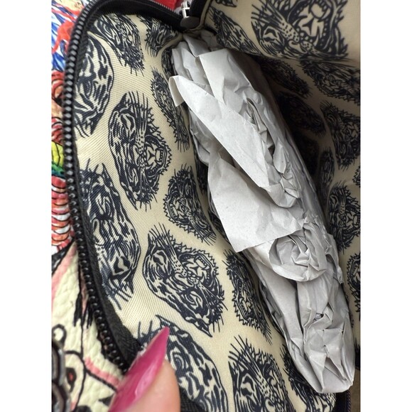 NEW ED HARDY Cara Black Tattoo Print Mini Vegan Backpack Adjustable Travel Bag main image 4